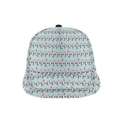 Penguin Sking Design Snapback Cap