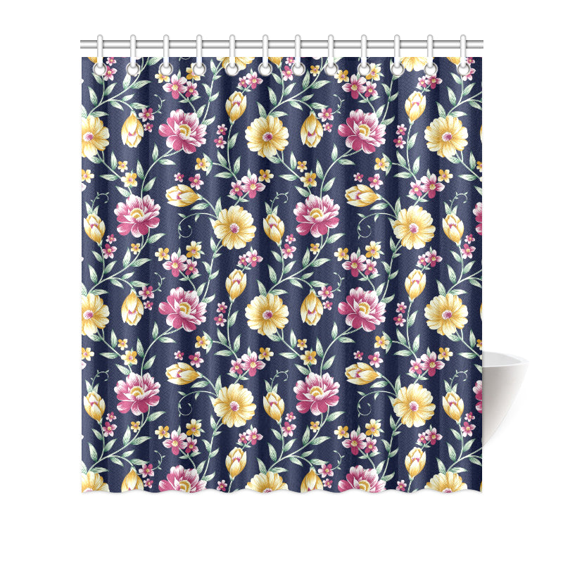 Gerberas Pattern Print Design GB03 Shower Curtain