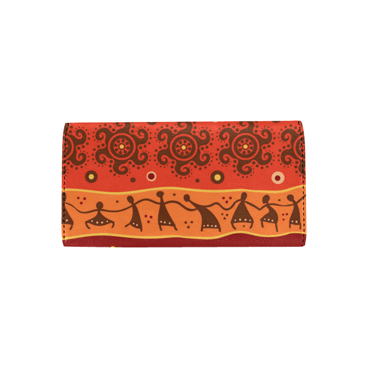 African Pattern Print Design 04 Women's Trifold Wallet