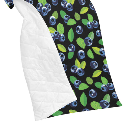 Blueberry Pattern Print Design BB03 Premium Quilt