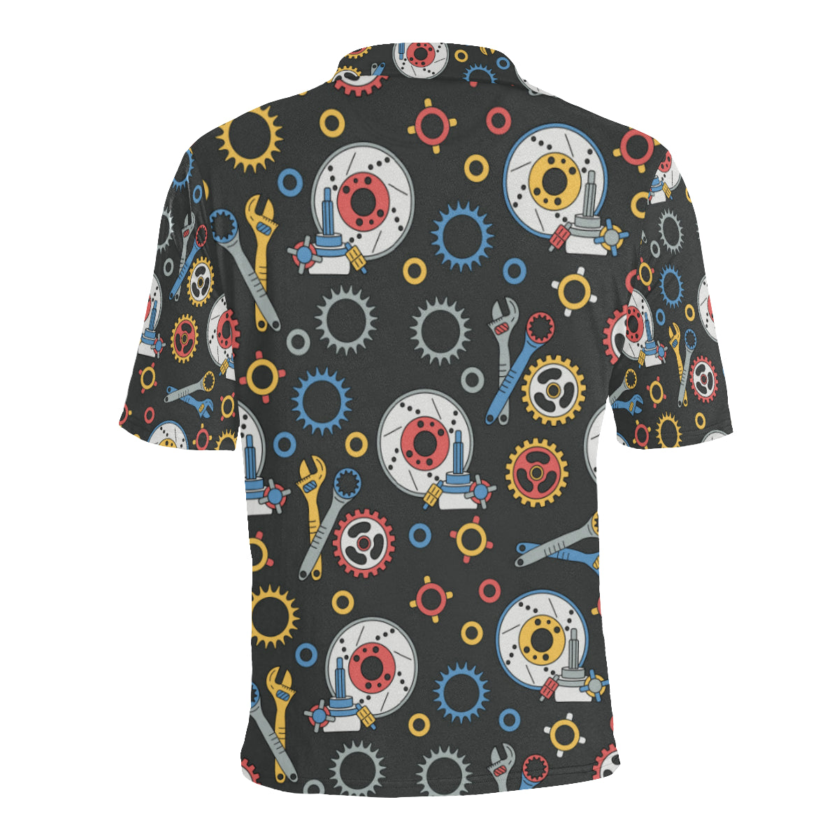 Mechanic Pattern Print Design 01 Men Polo Shirt