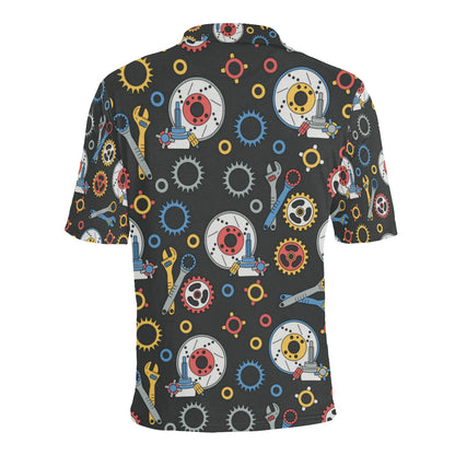 Mechanic Pattern Print Design 01 Men Polo Shirt