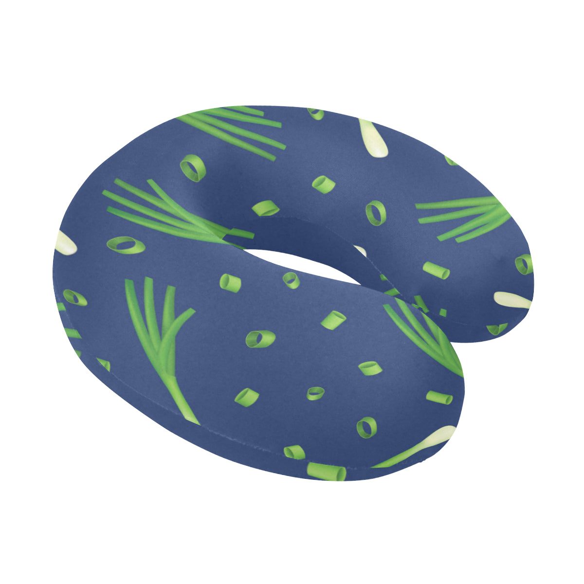 Leek Pattern Print Design 02 U-Shaped Travel Neck Pillow