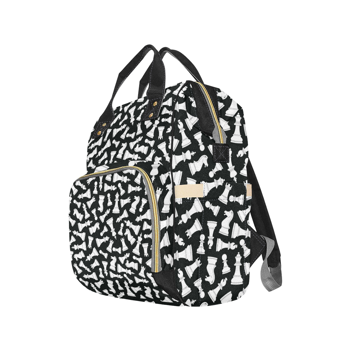 Chess Pattern Print Design 01 Diaper Bag Backpack