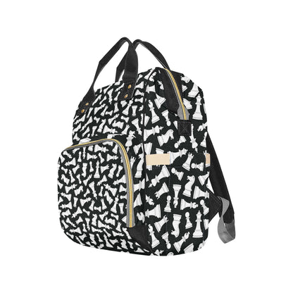 Chess Pattern Print Design 01 Diaper Bag Backpack