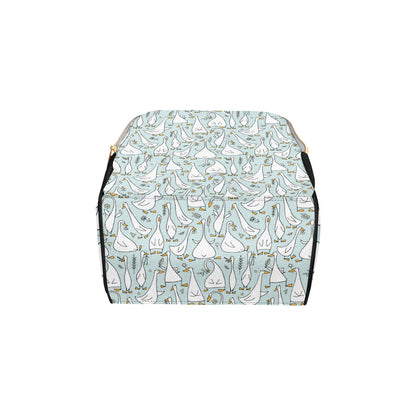Goose Pattern Print Design 03 Diaper Bag Backpack