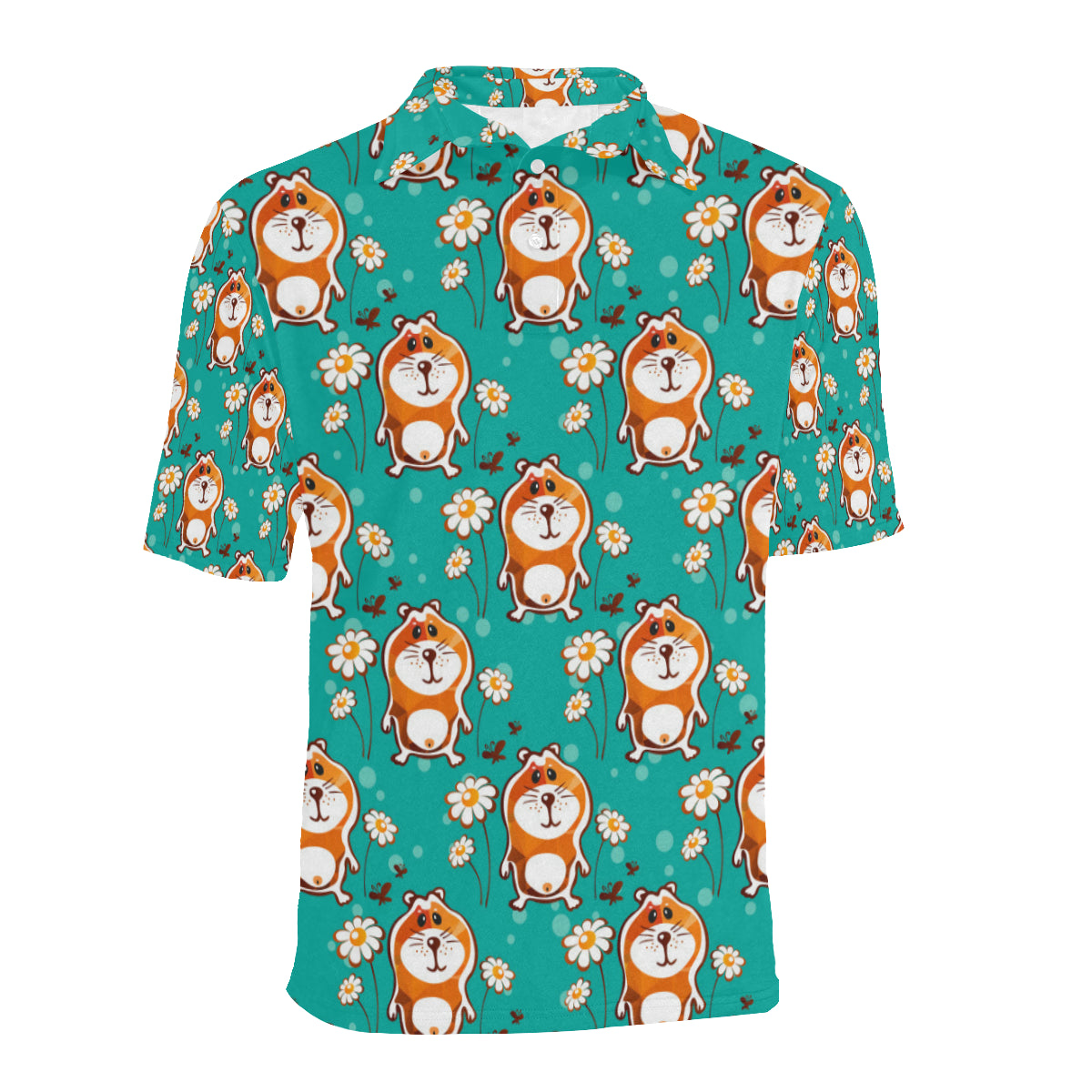 Hamster Pattern Print Design 01 Men Polo Shirt