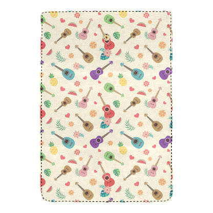 Ukulele Pattern Print Design 01 Women's Trifold Wallet