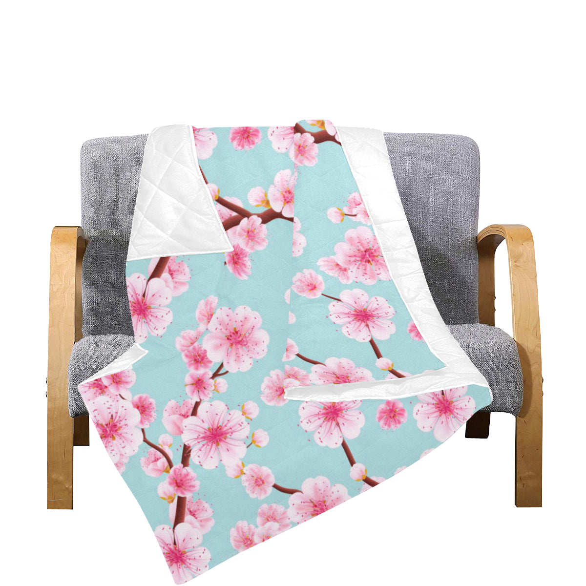 Cherry Blossom Pattern Print Design CB04 Premium Quilt