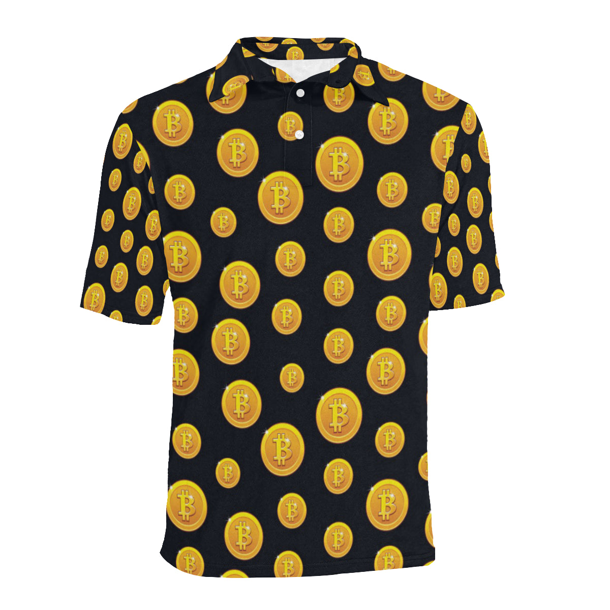Bitcoin Pattern Print Design DO04 Men Polo Shirt