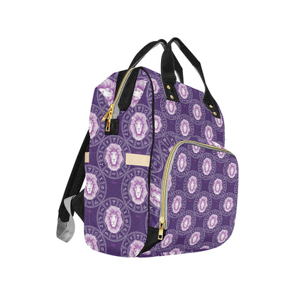 Leo Pattern Print Design 04 Diaper Bag Backpack