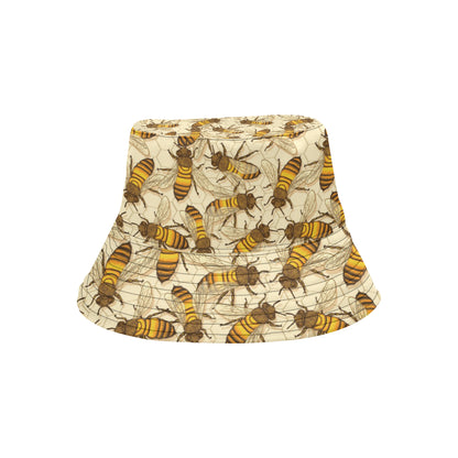 Bee Pattern Print Design BEE05 Unisex Bucket Hat
