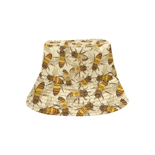Bee Pattern Print Design BEE05 Unisex Bucket Hat