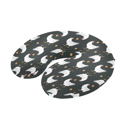 Chicken Pattern Print Design 06 U-Shaped Travel Neck Pillow