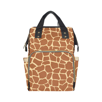 Giraffe Texture Print Diaper Bag Backpack