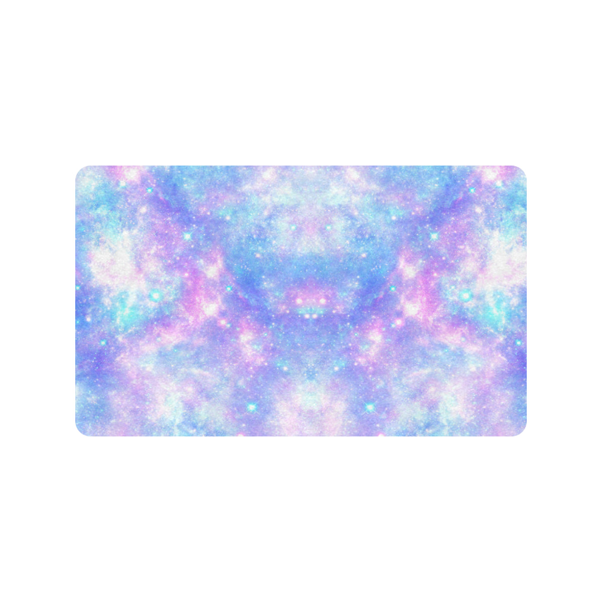 Galaxy Stardust Pastel Color Print Rubber Doormat