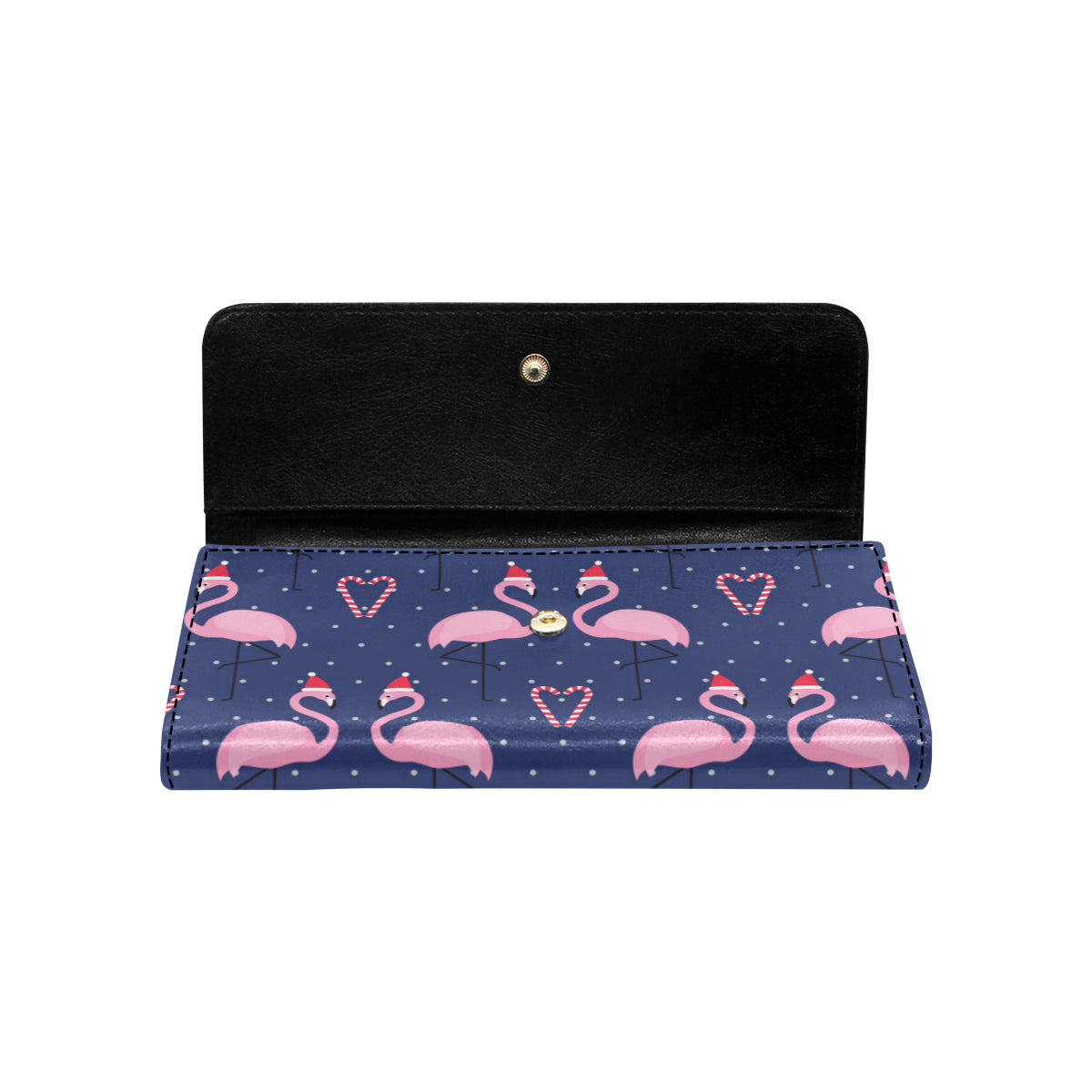 Flamingo Christmas Women's Trifold Wallet