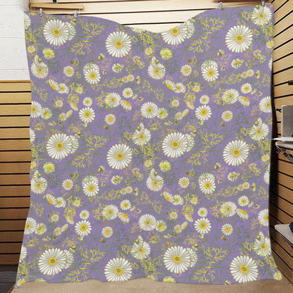 Daisy Pattern Print Design DS011 Premium Quilt