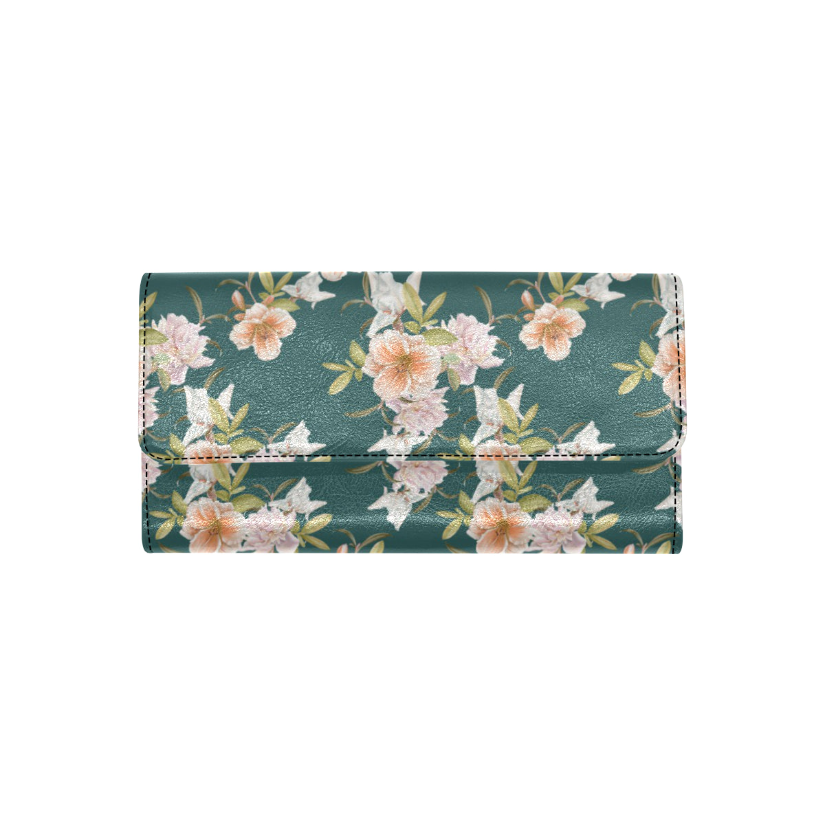 Iris Pattern Print Design IR01 Women's Trifold Wallet