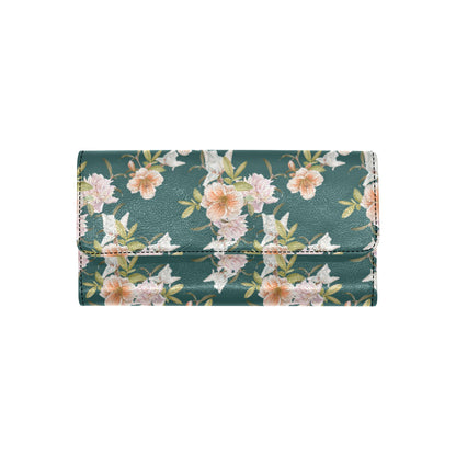 Iris Pattern Print Design IR01 Women's Trifold Wallet