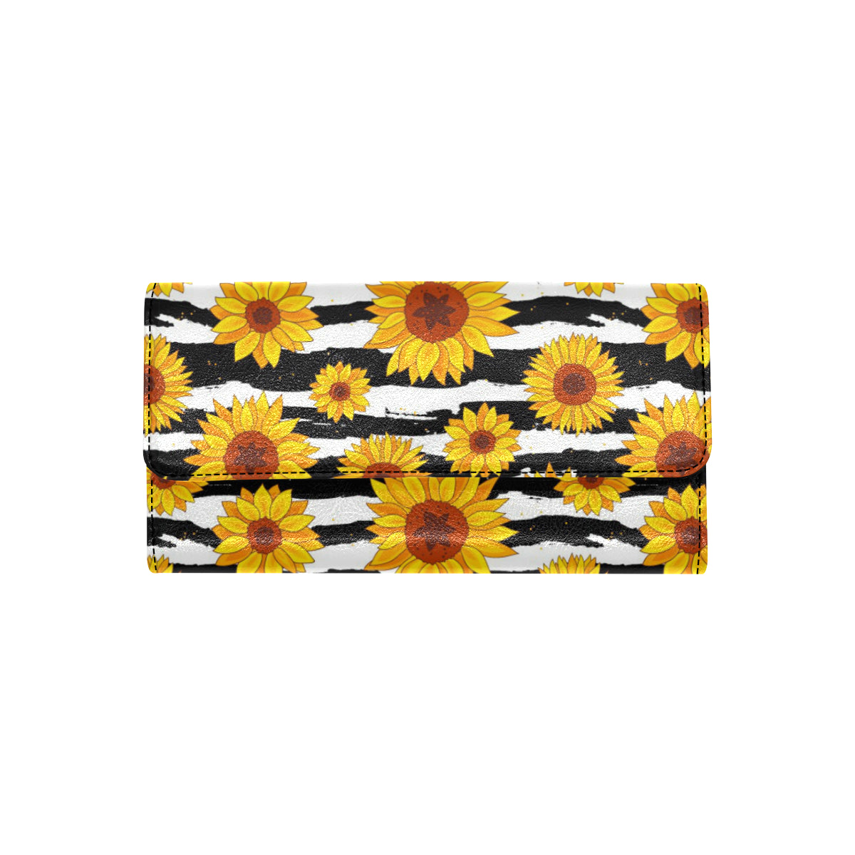 Sunflower Pattern Print Design SF010 Women's Trifold Wallet