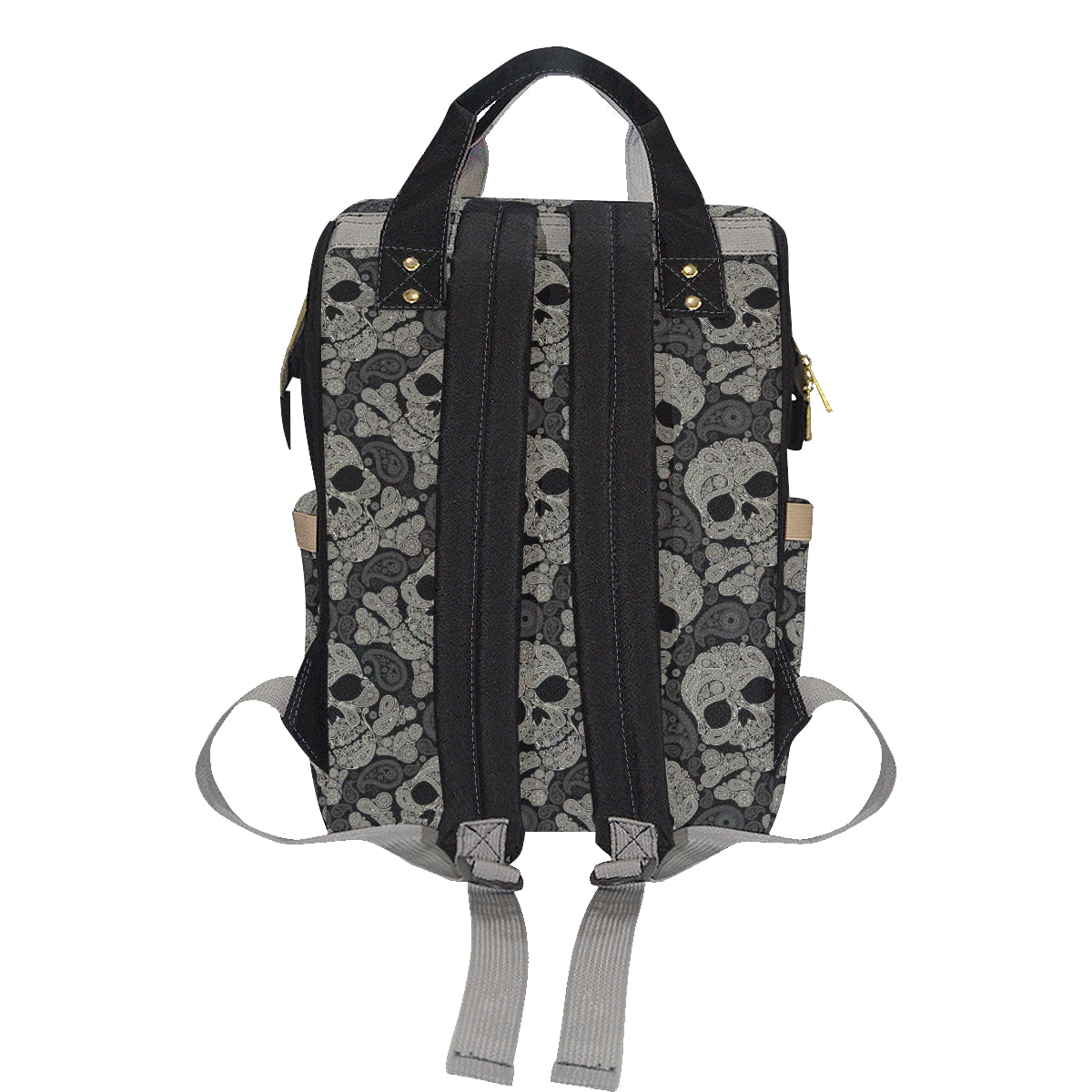 Paisley Skull Pattern Print Design A01 Diaper Bag Backpack