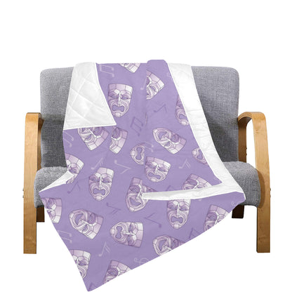 Acting Mask Pattern Print Design 05 Premium Quilt