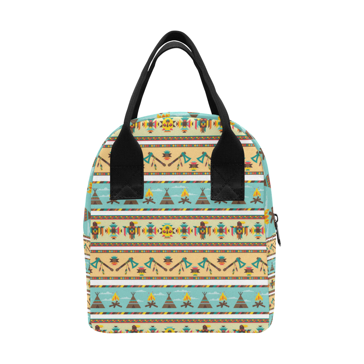 American indian Life Pattern Insulated Lunch Bag