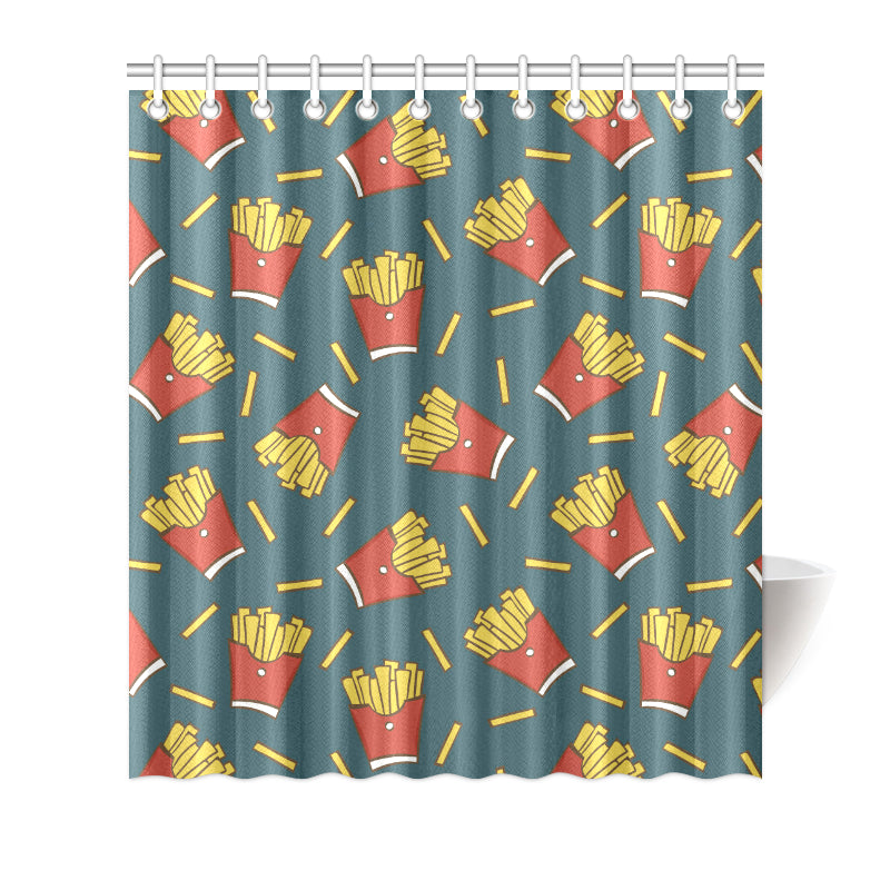 French Fried Pattern Print Design 04 Shower Curtain