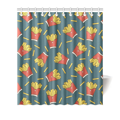 French Fried Pattern Print Design 04 Shower Curtain