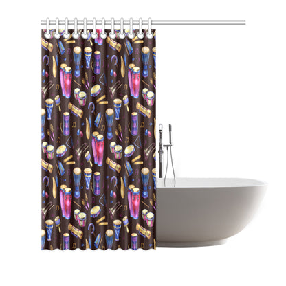 Percussion Neon Pattern Print Design 04 Shower Curtain