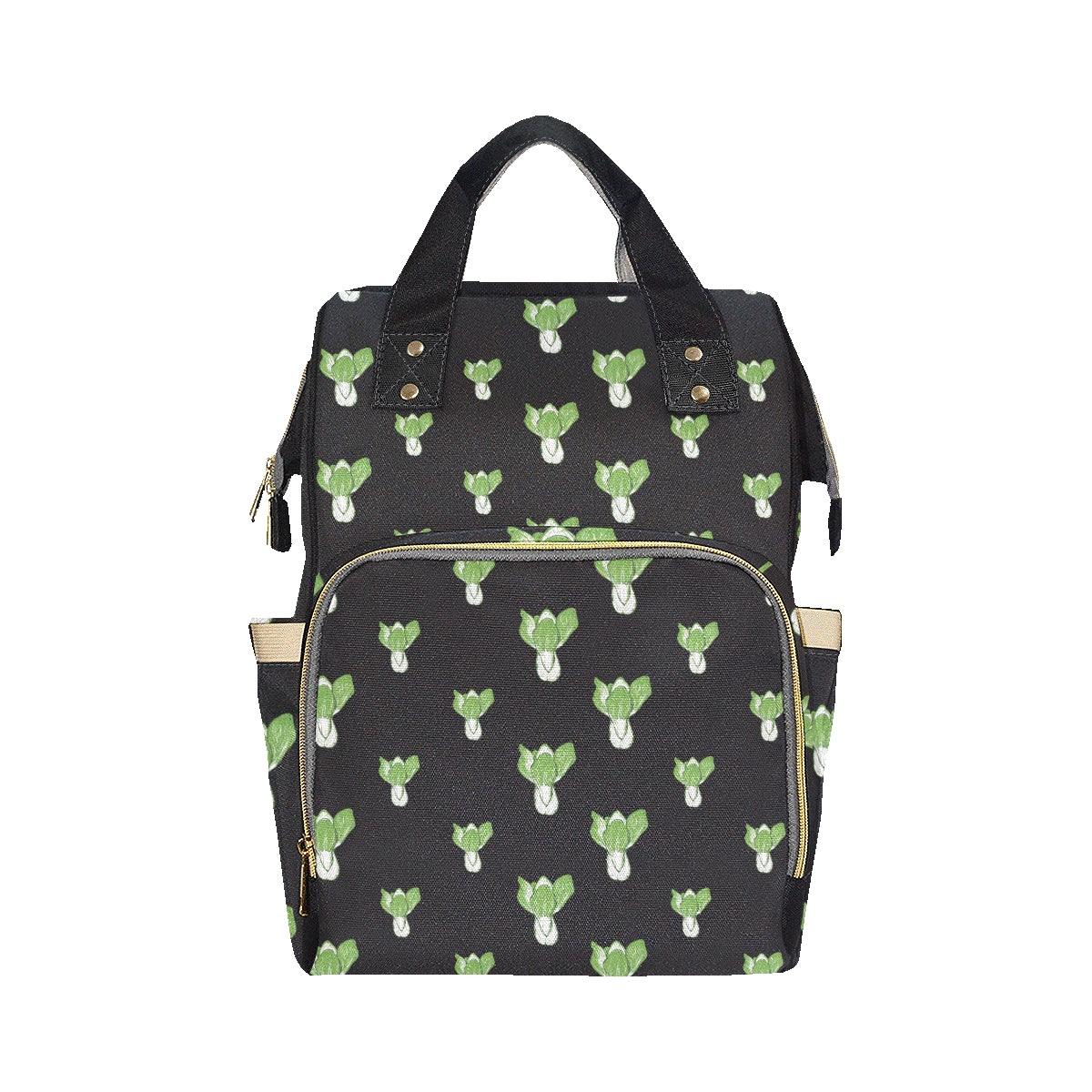 Kale Pattern Print Design 02 Diaper Bag Backpack