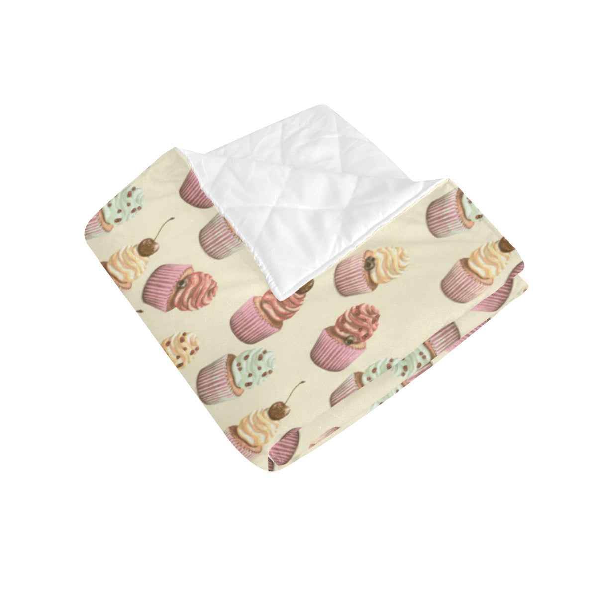 Cupcake Pattern Print Design 04 Premium Quilt