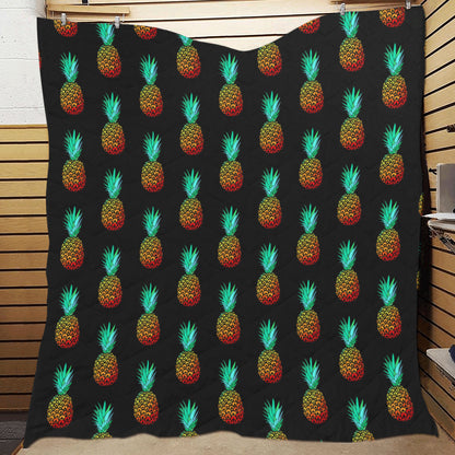 Pineapple Pattern Print Design A05 Premium Quilt