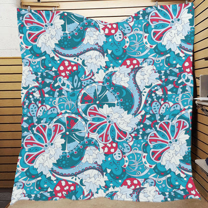 Funky Retro Pattern Print Design A05 Premium Quilt