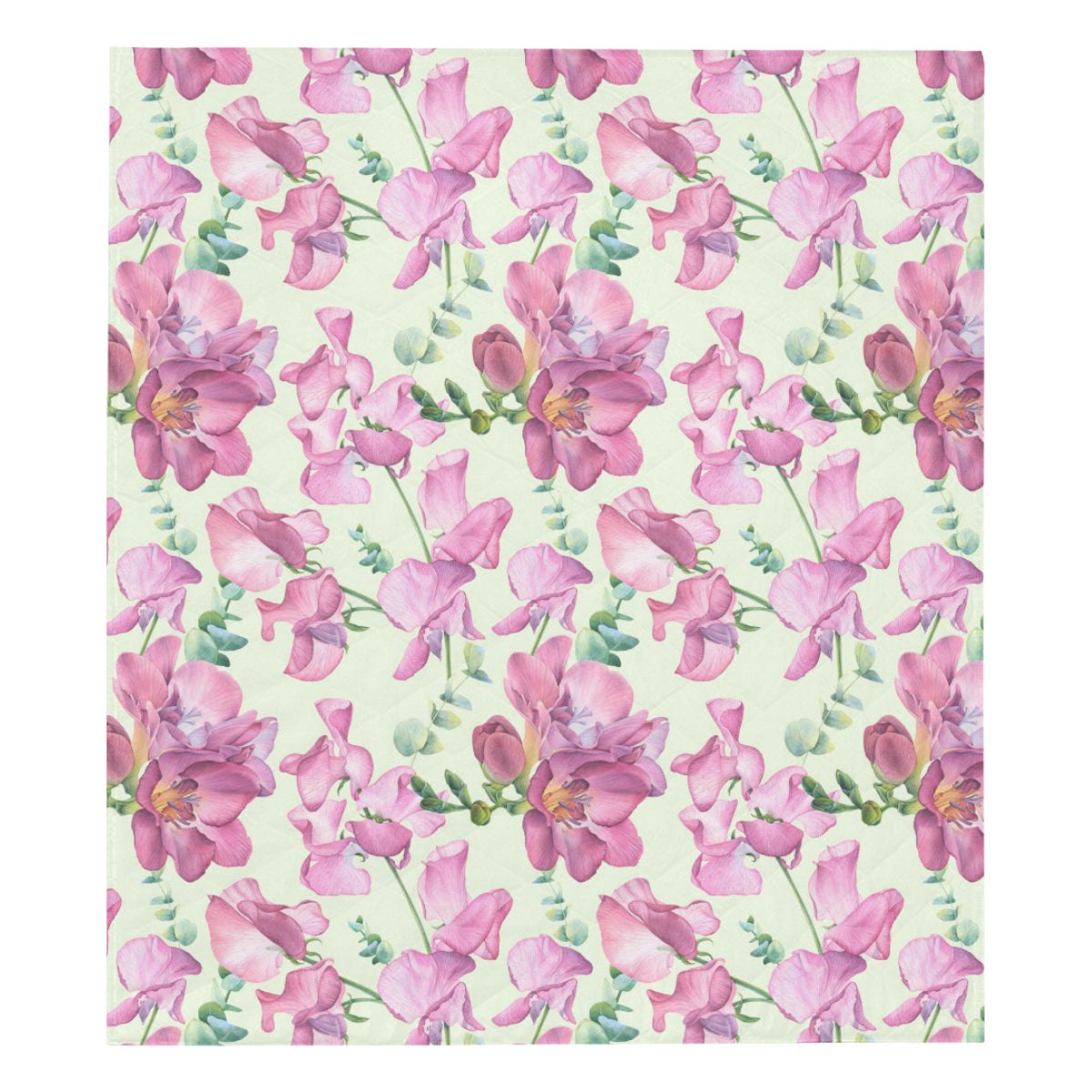 Peony Pattern Print Design PE011 Premium Quilt