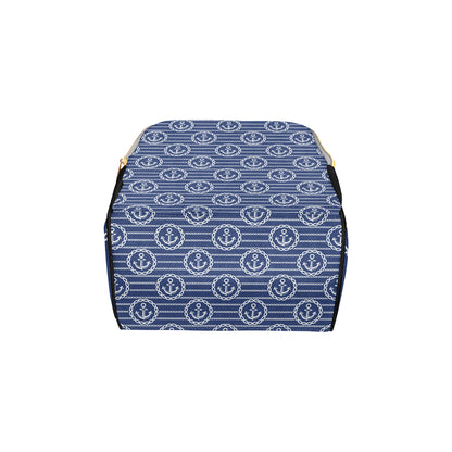 Anchor Stripe Pattern Diaper Bag Backpack