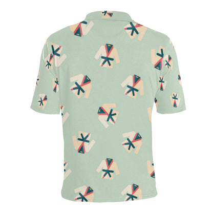 Karate Pattern Print Design 02 Men Polo Shirt