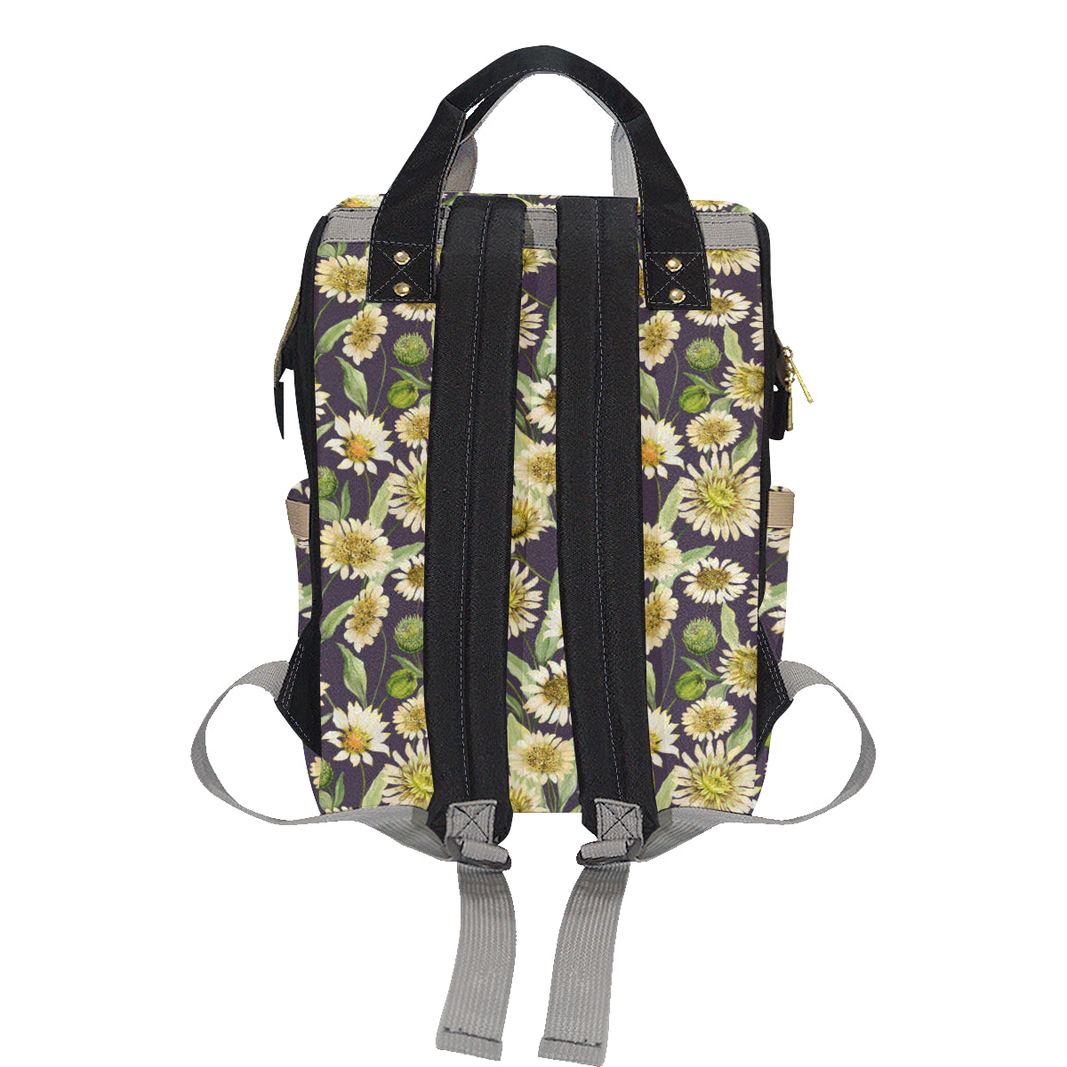 Daisy Vintage Print Pattern Diaper Bag Backpack