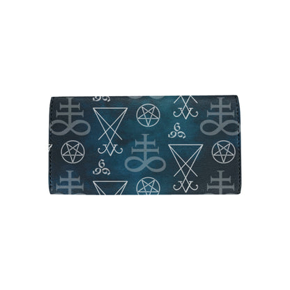 Pentagram Pattern Print Design A03 Women's Trifold Wallet