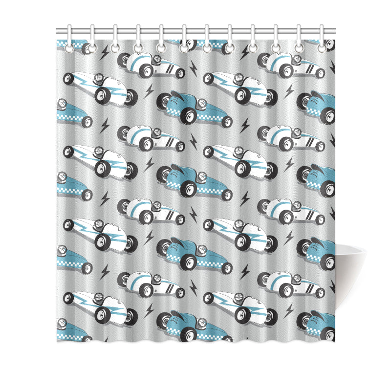 Racing Vintage Pattern Print Design A02 Shower Curtain