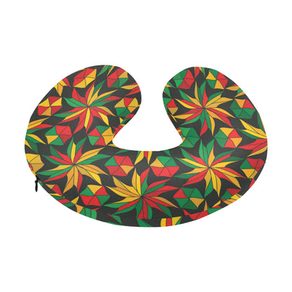 Rastafarian Pattern Print Design A03 U-Shaped Travel Neck Pillow