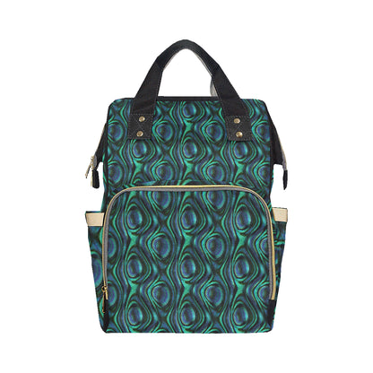 Abalone Pattern Print Design 01 Diaper Bag Backpack