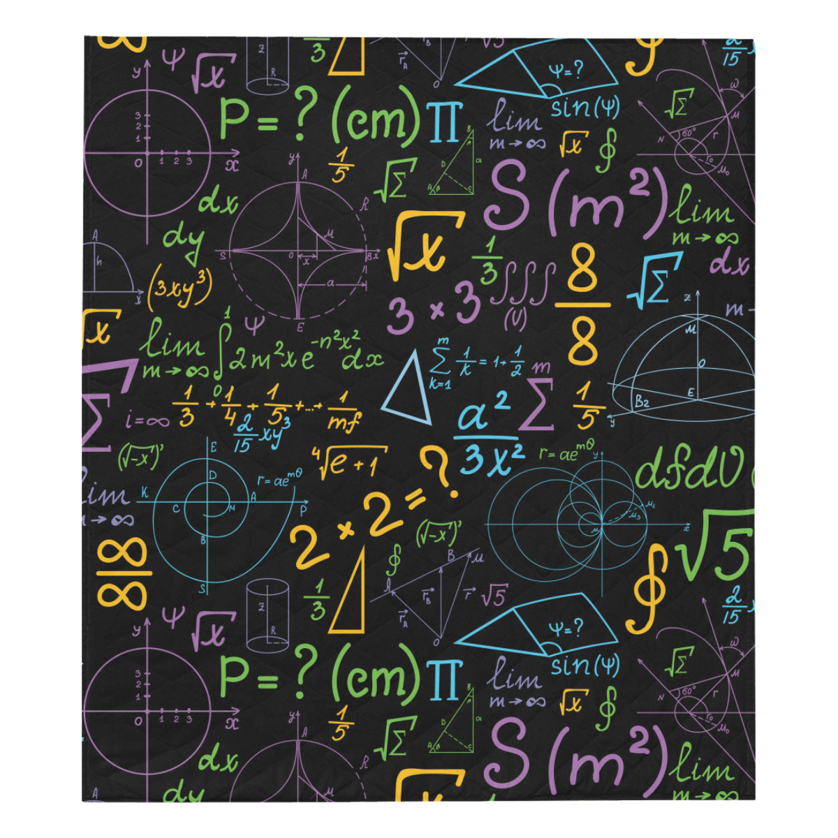 Math Pattern Print Design 03 Premium Quilt