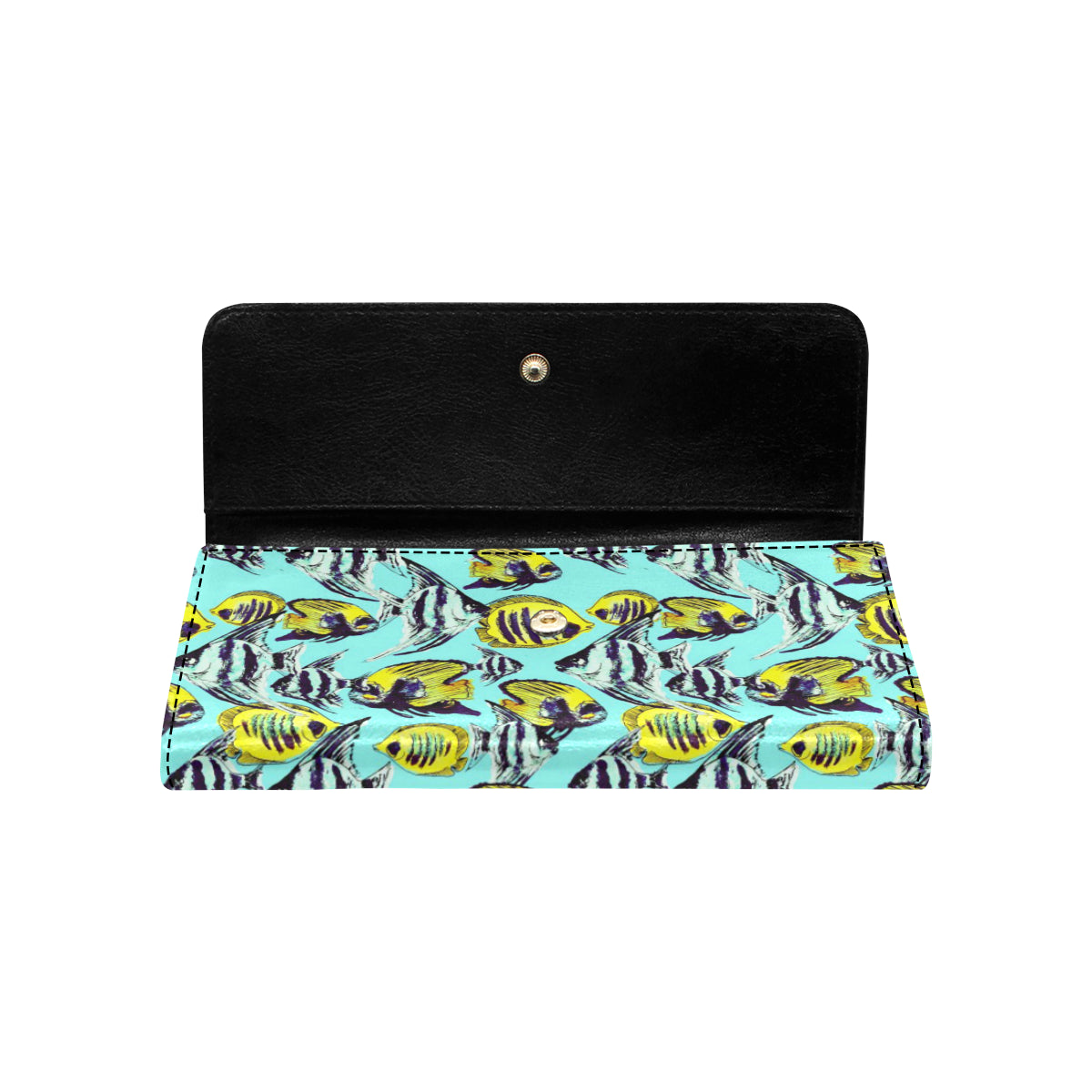 Angelfish Pattern Print Design 02 Women's Trifold Wallet