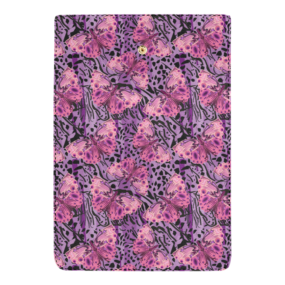 Purple Butterfly Leopard Women's Trifold Wallet