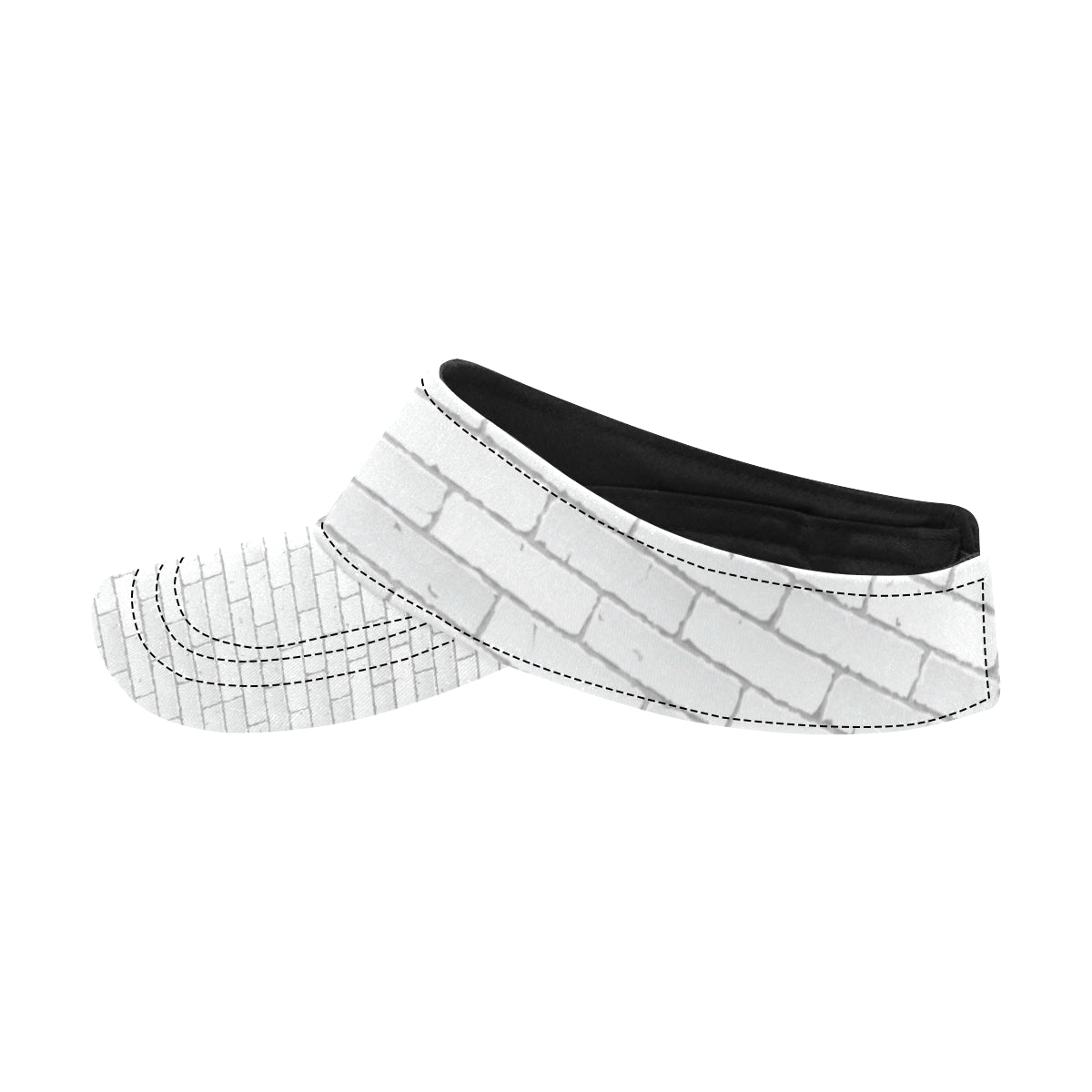 Brick White Pattern Print Design 03 Unisex Sun Visor