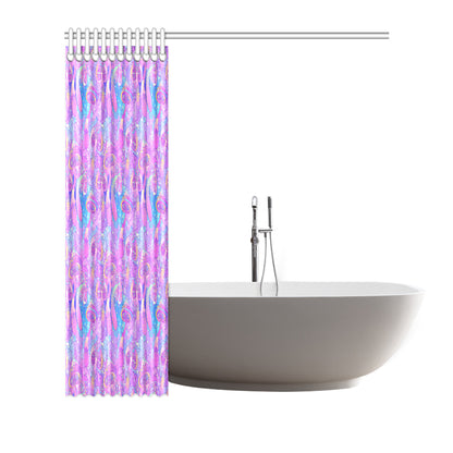 Psychedelic Trippy Mushroom Print Shower Curtain