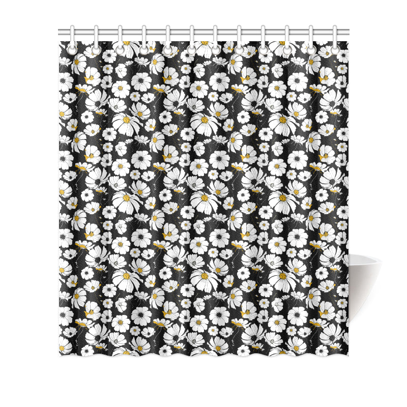 Daisy Pattern Print Design 02 Shower Curtain