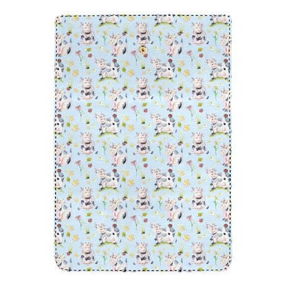Cow Happy Pattern Print Design 05 Women's Trifold Wallet